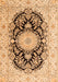 Medallion Orange Traditional Rug, tr4587org