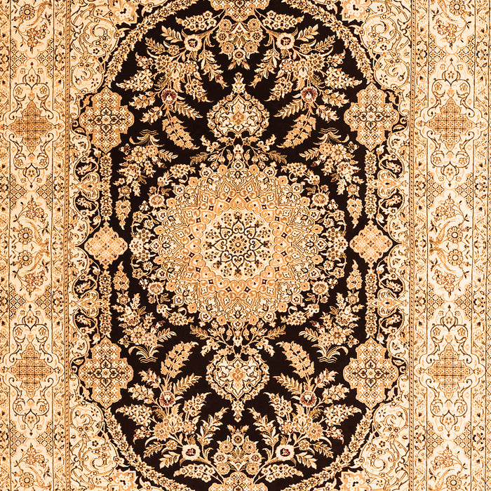 Medallion Orange Traditional Rug, tr4587org