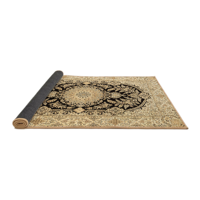 Sideview of Medallion Brown Traditional Rug, tr4587brn