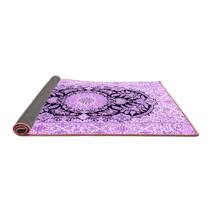 Sideview of Medallion Purple Traditional Rug, tr4587pur