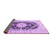 Sideview of Medallion Purple Traditional Rug, tr4587pur