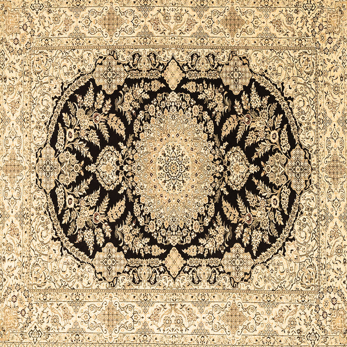 Square Medallion Brown Traditional Rug, tr4587brn