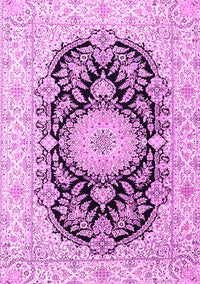 Medallion Pink Traditional Rug, tr4587pnk