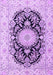 Machine Washable Medallion Purple Traditional Area Rugs, wshtr4587pur