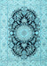 Medallion Light Blue Traditional Rug, tr4587lblu