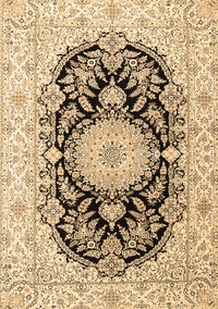 Medallion Brown Traditional Rug, tr4587brn