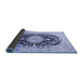 Sideview of Medallion Blue Traditional Rug, tr4587blu