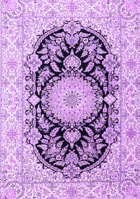 Medallion Purple Traditional Rug, tr4587pur