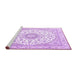 Sideview of Machine Washable Medallion Purple Traditional Area Rugs, wshtr4588pur