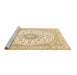 Sideview of Machine Washable Medallion Brown Traditional Rug, wshtr4588brn