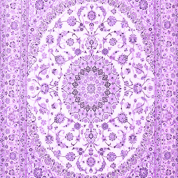 Machine Washable Medallion Purple Traditional Area Rugs, wshtr4588pur