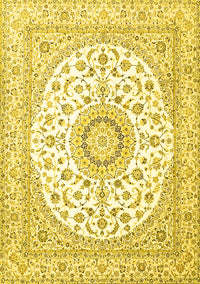 Medallion Yellow Traditional Rug, tr4588yw