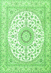 Medallion Green Traditional Rug, tr4588grn