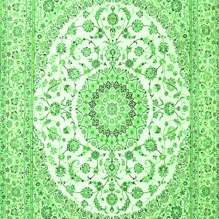 Medallion Green Traditional Rug, tr4588grn