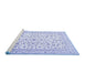 Sideview of Machine Washable Persian Blue Traditional Rug, wshtr4589blu