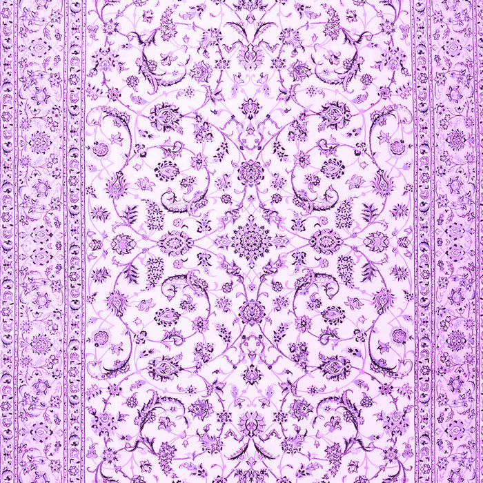 Machine Washable Persian Purple Traditional Area Rugs, wshtr4589pur