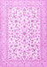 Machine Washable Persian Pink Traditional Rug, wshtr4589pnk