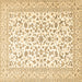 Square Machine Washable Persian Brown Traditional Rug, wshtr4589brn