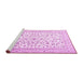 Sideview of Machine Washable Persian Pink Traditional Rug, wshtr4589pnk