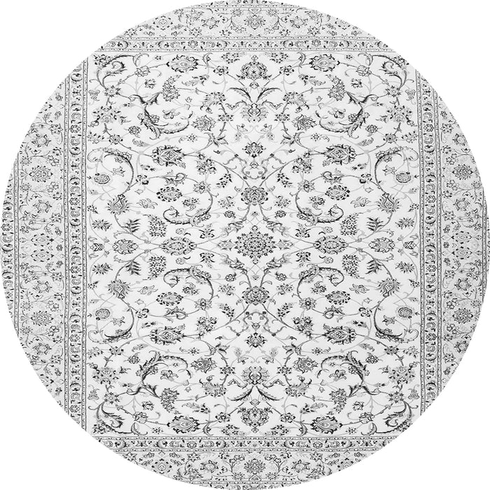 Square Persian Gray Traditional Rug, tr4589gry