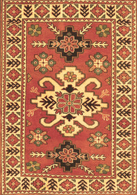 Geometric Brown Traditional Rug, tr458brn