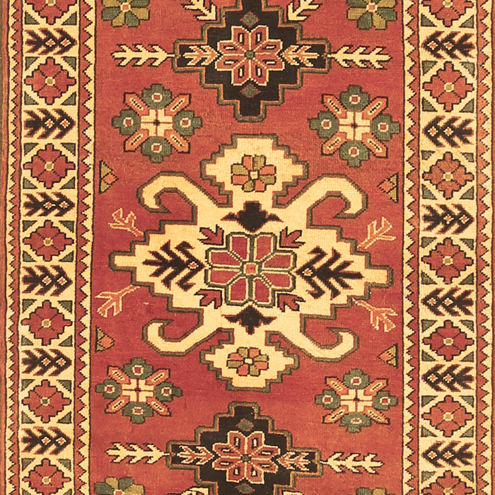 Machine Washable Geometric Brown Traditional Rug, wshtr458brn