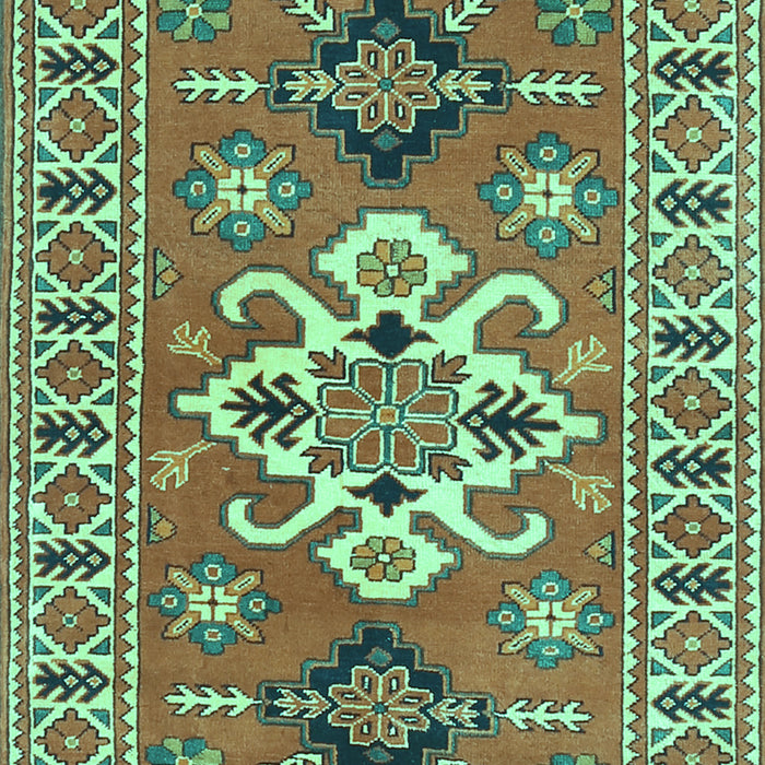 Machine Washable Geometric Turquoise Traditional Area Rugs, wshtr458turq
