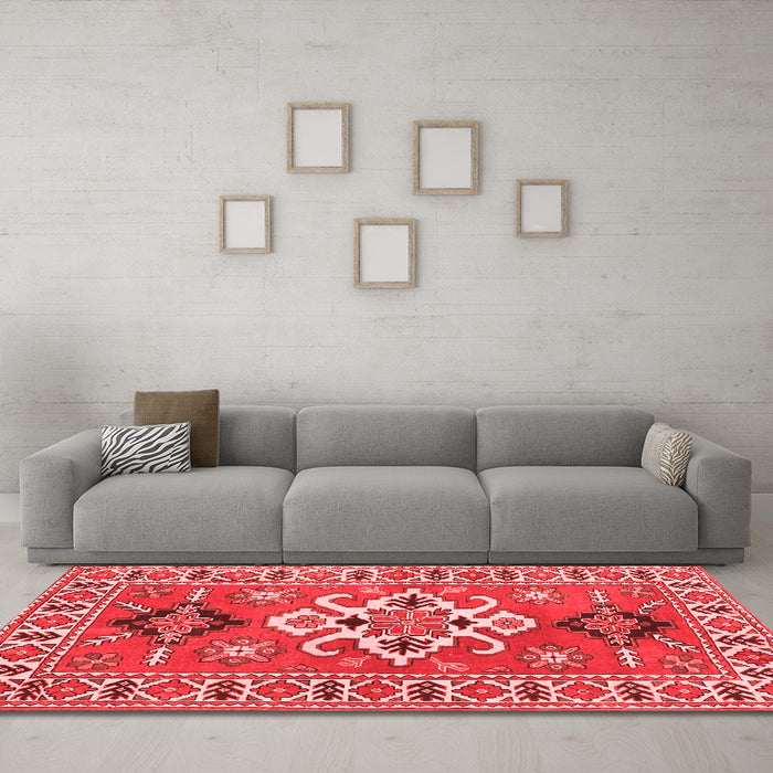 Traditional Red Washable Rugs