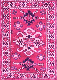 Geometric Pink Traditional Rug, tr458pnk