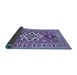 Sideview of Geometric Blue Traditional Rug, tr458blu