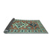 Sideview of Geometric Light Blue Traditional Rug, tr458lblu