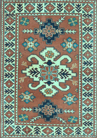 Geometric Light Blue Traditional Rug, tr458lblu