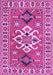 Geometric Purple Traditional Rug, tr458pur