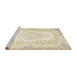 Sideview of Machine Washable Traditional Gold Rug, wshtr459