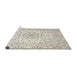 Sideview of Machine Washable Traditional Champagne Beige Rug, wshtr4590