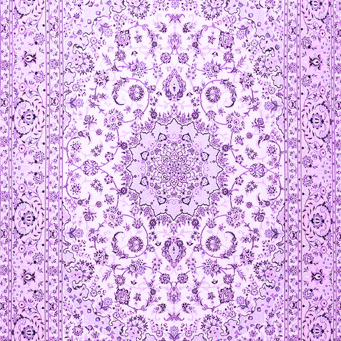 Medallion Purple Traditional Rug, tr4590pur