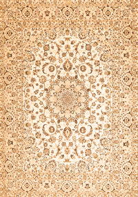 Medallion Orange Traditional Rug, tr4590org