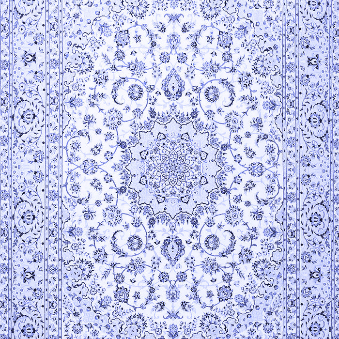 Medallion Blue Traditional Rug, tr4590blu