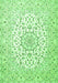 Medallion Green Traditional Rug, tr4590grn