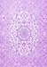 Machine Washable Medallion Purple Traditional Area Rugs, wshtr4590pur