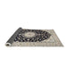 Sideview of Traditional Gold Medallion Rug, tr4591