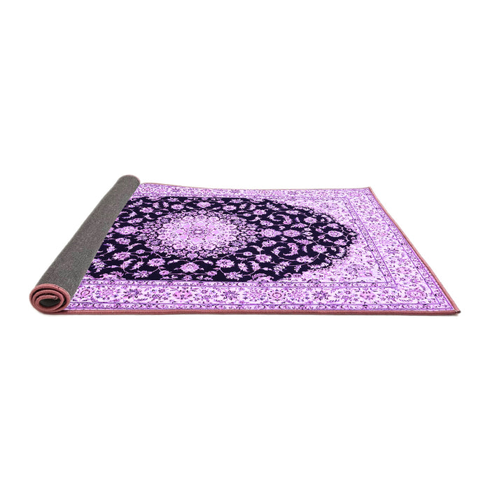 Sideview of Medallion Purple Traditional Rug, tr4591pur