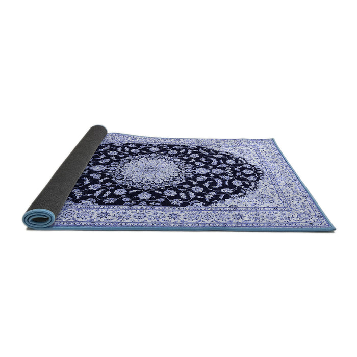 Sideview of Medallion Blue Traditional Rug, tr4591blu
