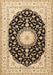 Medallion Brown Traditional Rug, tr4591brn