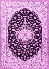 Medallion Pink Traditional Rug, tr4591pnk