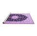 Sideview of Machine Washable Medallion Purple Traditional Area Rugs, wshtr4591pur