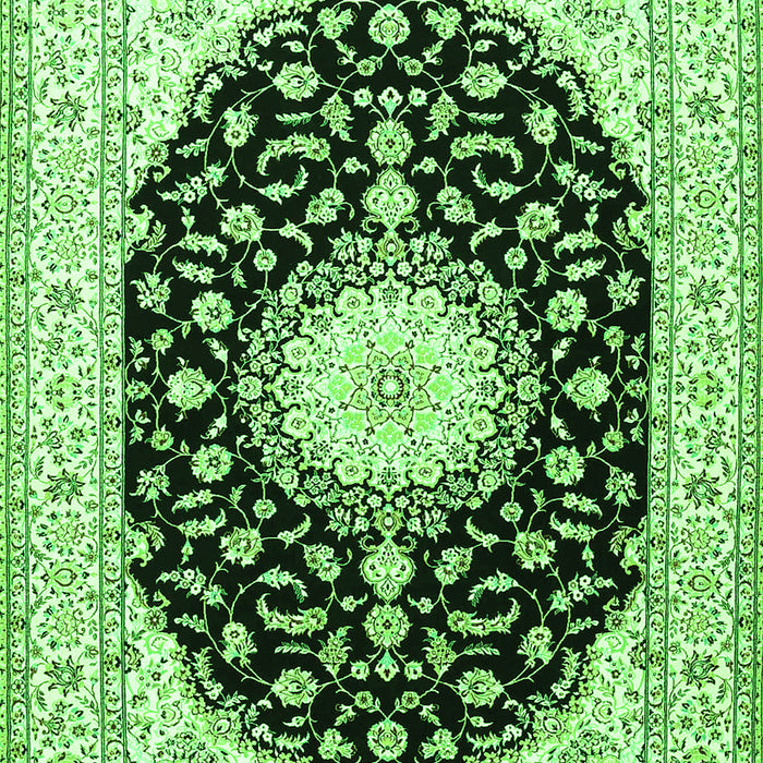 Medallion Green Traditional Rug, tr4591grn