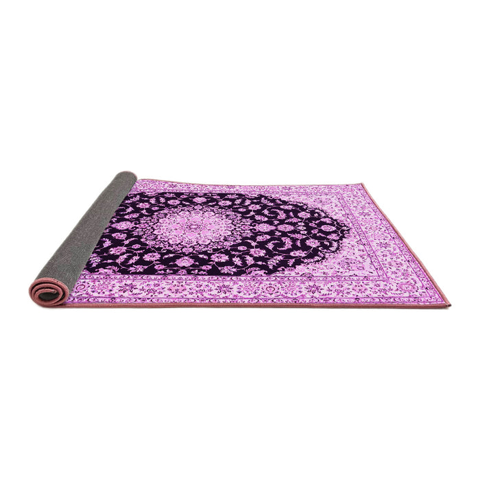 Sideview of Medallion Pink Traditional Rug, tr4591pnk