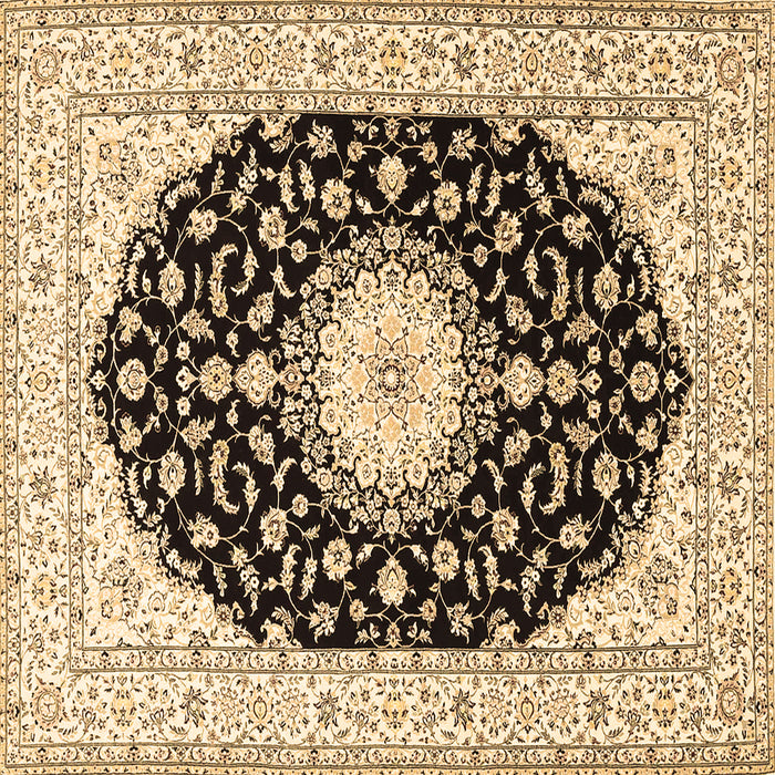 Square Medallion Brown Traditional Rug, tr4591brn