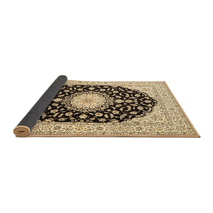 Sideview of Medallion Brown Traditional Rug, tr4591brn